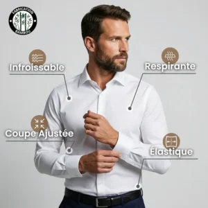Chemise Infroissable à Coupe Ajustée